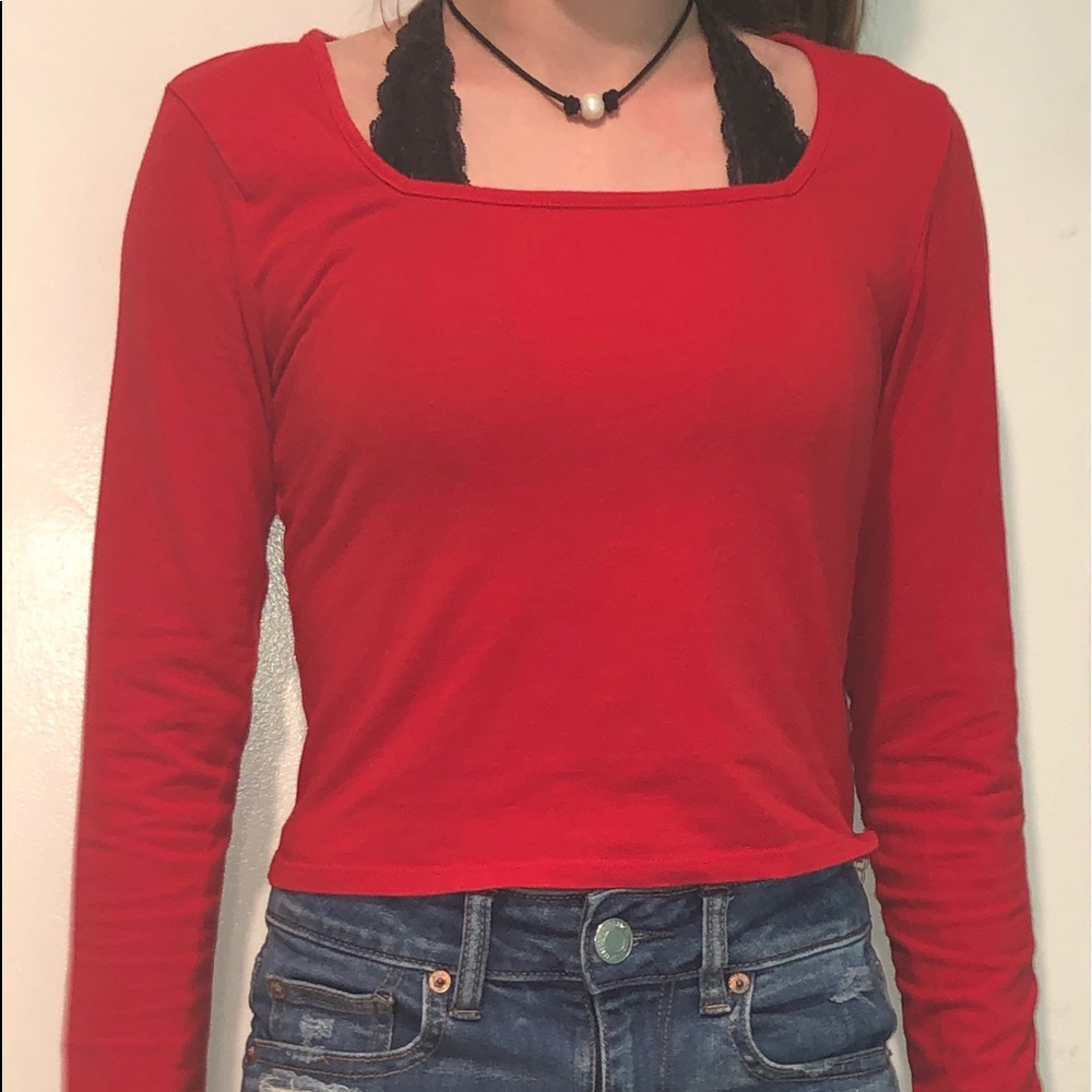 red long sleeve wild fable shirt